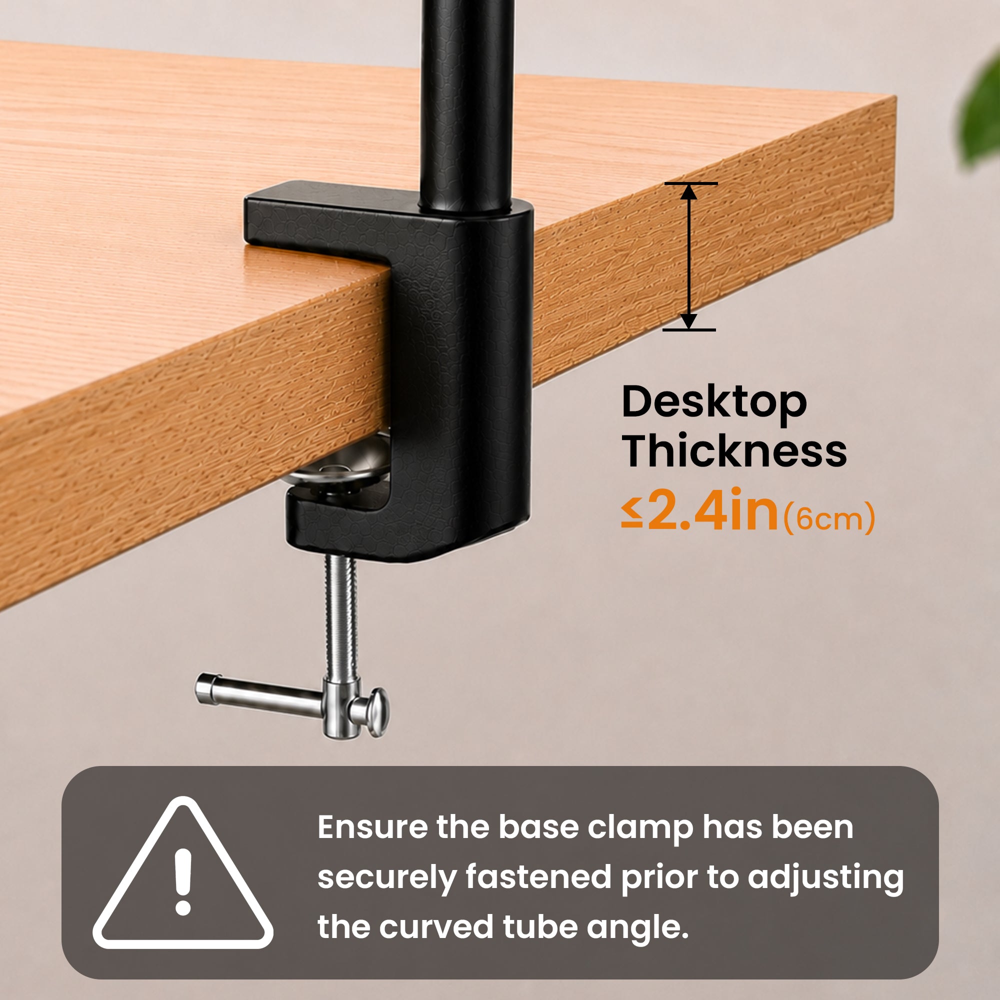 Linkidea Hands-Free Hair Dryer Holder, 33.5 in Flexible Arm Clamp-On Stand for Handheld Blow Dryers, Fits Desks under 2.4 in Thick, for Hair Styling and Pet Grooming (Black)