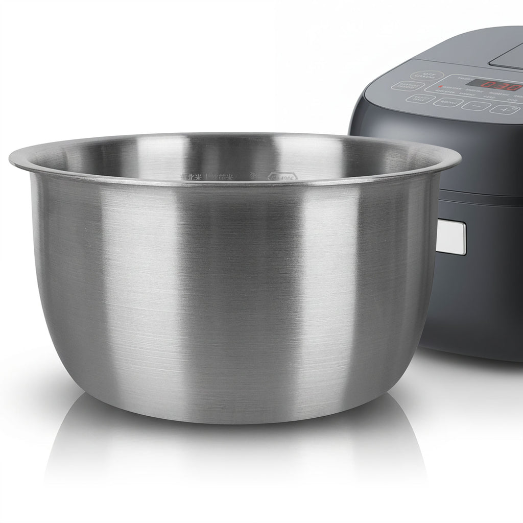 Linkidea Rice Cooker Stainless Steel Inner Pot Compatible wit TOSHIBA RC-5DSTUS(H), Dishwasher Safe, No Coating Replacement Bowl