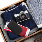 Linkidea Men's Cigar Travel Case, Waterproof, Pressure-Proof Cigar Box, Portable Cigar Accessories Organizer, Outdoor Humidor for Travel (Black)