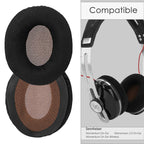 Linkidea Ear Pads for Sennheiser Momentum On-Ear, Momentum 2.0 On-Ear, HD1 On-Ear Headphones, Replacement Ear Cushions (Velour / Black)