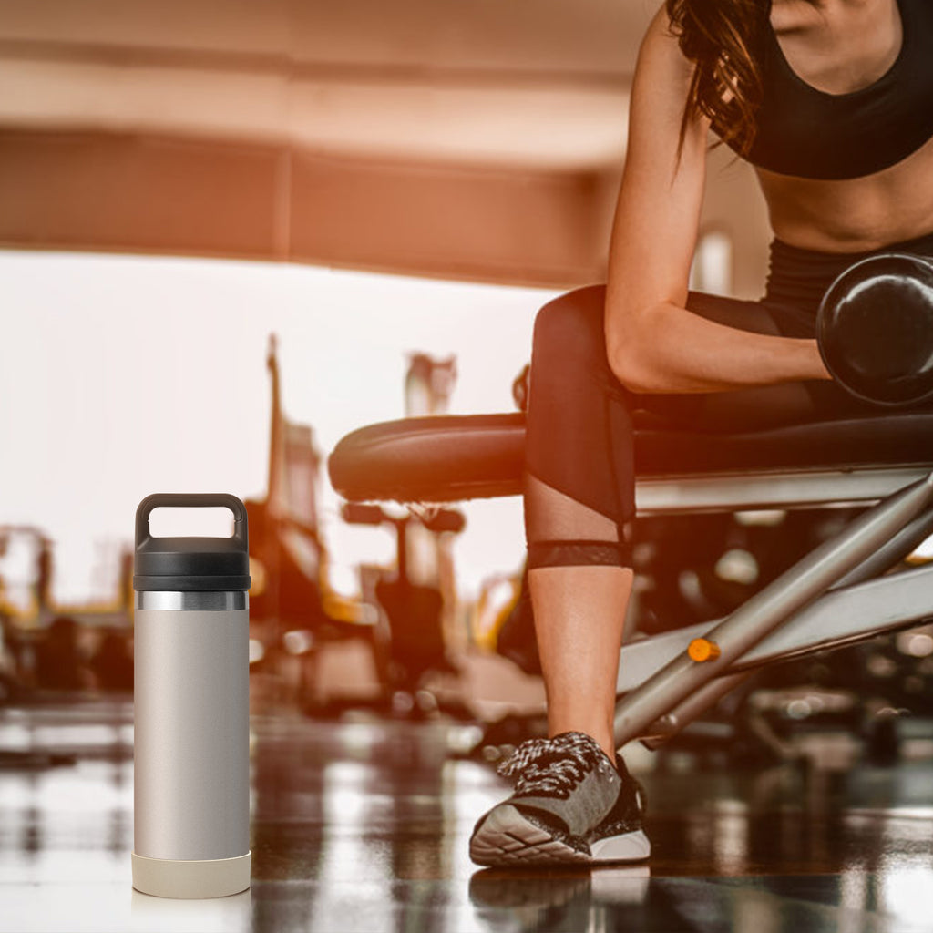 Linkidea 2 Pack Water Bottle Boot Compatible with YETI Rambler Jr. Kids 12oz, Rambler Bottle 12oz/18oz, Yonder 20oz, Silicone Anti-Slip Bottle Bottom Bumper Protector (Champagne)