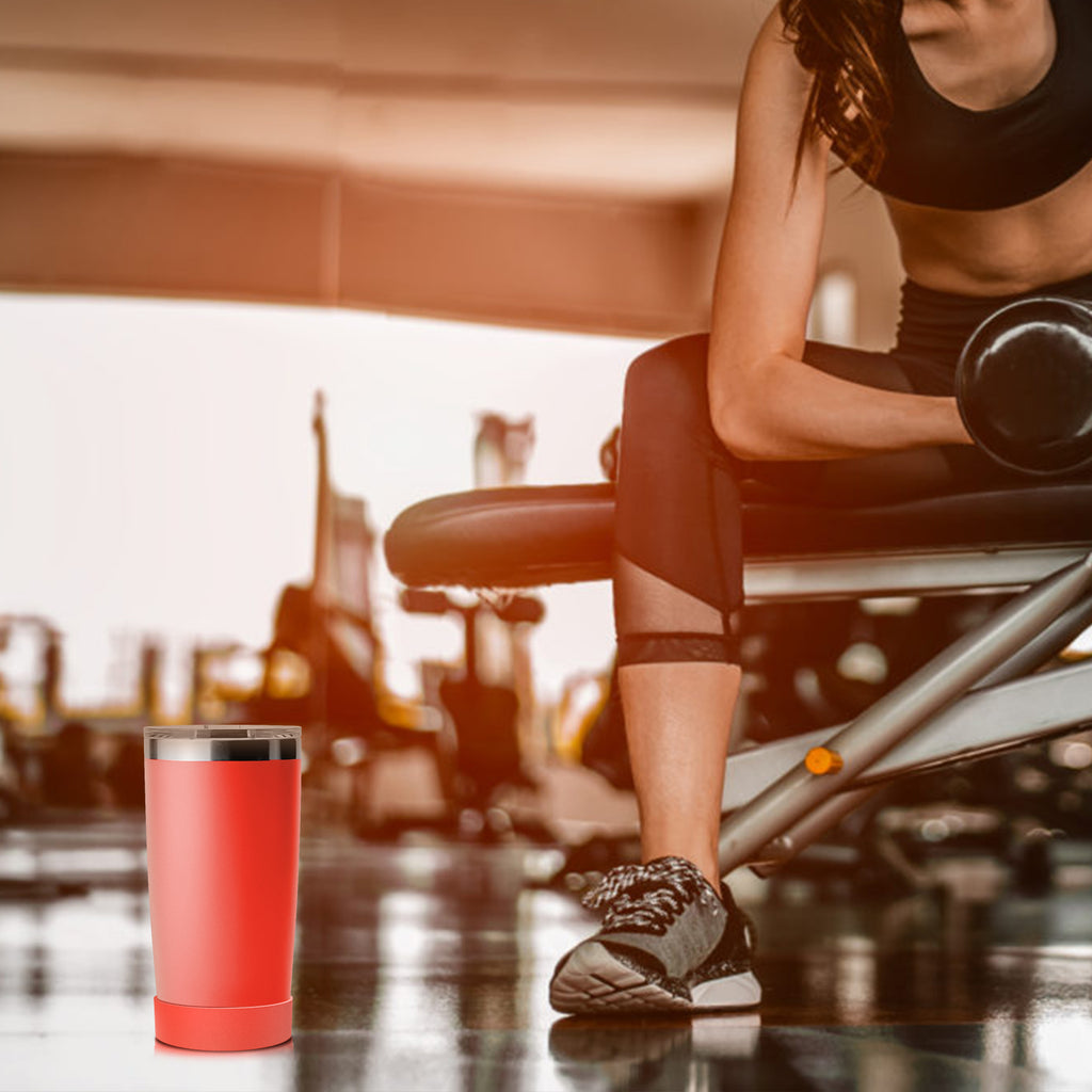 Linkidea 2 Pack Water Bottle Boot Compatible with YETI Tumbler 20oz/30oz, Travel Mug 20oz/30oz, Silicone Anti-Slip Waterbottle Bottom Sleeve Cover Protector (Red)