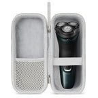Linkidea Hard Shell Shaver Travel Case, Compatible with Philips Norelco 2400, 3600, MANSPOT Electric Razor, Portable Storage Organizer (Silver)