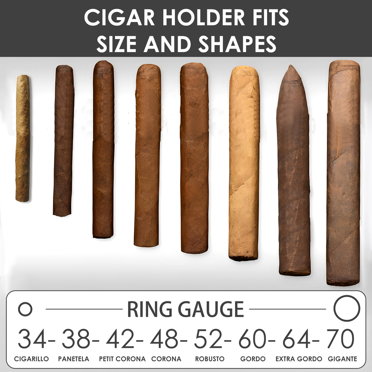 Linkidea Magnetic Cigar Holder Golf Cart Accessories, Cigar Gifts for Men, Cigar Holder Fits Golf Carts, Beach Chairs, Fishing Rods (Grey)