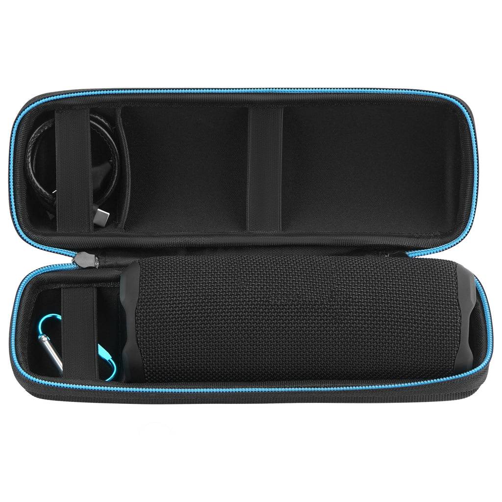 Linkidea Hard Shell Carrying Case Compatible with JBL Grip, Flip 7 / Flip 6 / Flip 5 / Flip 4 / Flip 3 Bluetooth Speaker, Protective Travel Case with Handle, EVA Storage Bag, Black