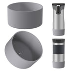 Linkidea 2 Pack Water Bottle Boot Compatible with Contigo West Loop 2.0 16oz/20oz/24oz, Huron 2.0 16oz/20oz, Silicone Anti-Slip Bottle Bottom Bumper Protector (Grey)