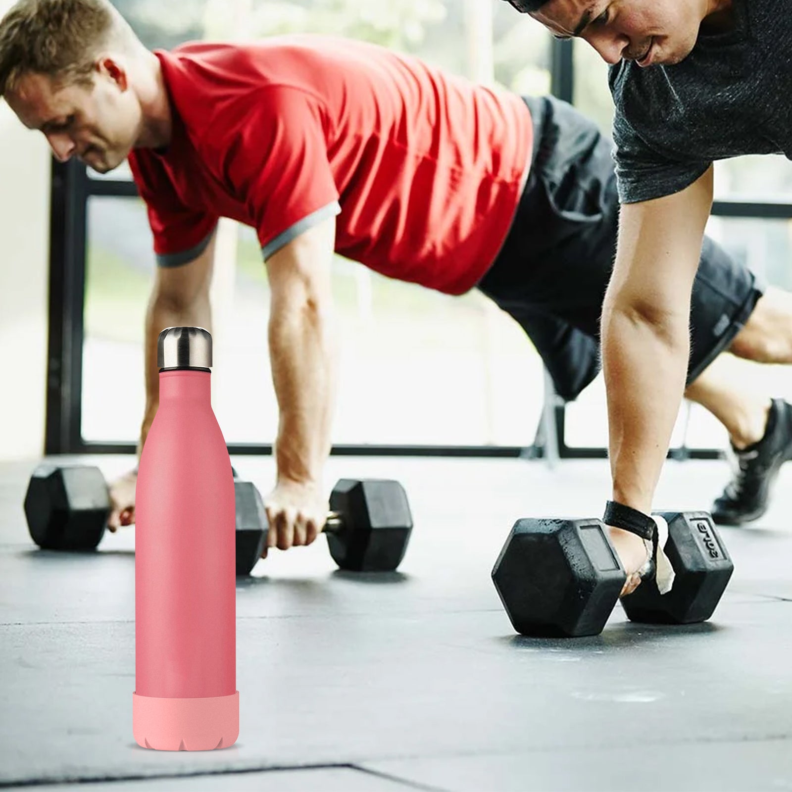 Linkidea 2 Pack Water Bottle Boot Compatible with 25oz S'well ORIGINAL, BJPKPK, Konokyo 25oz Cola Shaped Bottles, Silicone Bottle Boot Bottom Sleeve Protector, Bottle Bumper (Light Pink)