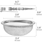 Linkidea 4 Pack 2.4" Metal Mesh Screen Holder with Clips, Heat-Resistant Ash Guard Filter for Aromatherapy Incense Burners, Airflow-Preserving Protective Cover (Silver)