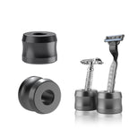Linkidea 2 Pack Safety Razor Stand, Opening Dia 0.7" (18.5mm) Men Shaving Stand for Bathroom Countertop Compatible with Gillette SkinGuard (Dark Grey)