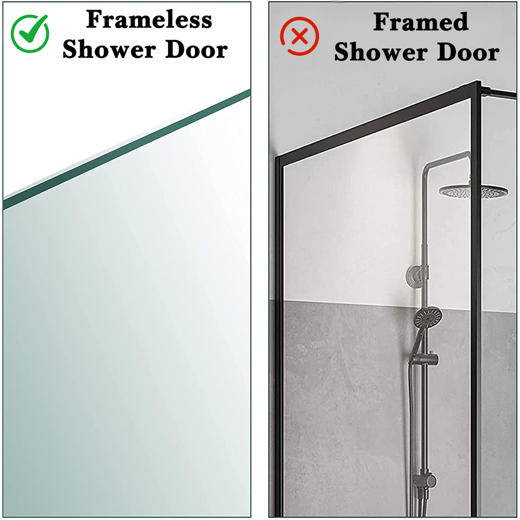 Linkidea 2 Pack Shower Over Door Hook, 7" Stainless Steel Extend Hook for Shower, Bathroom Hanger with Non-Slip Sponge Pad for Frameless Glass Doors (Silver)