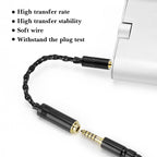 Linkidea 2.5mm Male to 4.4mm Female Audio Adapter, Hi-Fi Silver-Plated OCC Copper Cord, Compatible with Balanced Amplifiers, DACs, Headphones (15.5cm/6.1 inch)