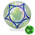 Linkidea Size 5 Glow in Dark Soccer Ball, Durable Vegan Leather Glowing Balls, Official Match Size Soccer with Good Visibility for Night Game or Training, Unique Gift for Outdoor