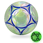 Linkidea Size 5 Glow in Dark Soccer Ball, Durable Vegan Leather Glowing Balls, Official Match Size Soccer with Good Visibility for Night Game or Training, Unique Gift for Outdoor