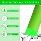 Linkidea 2 Pack Water Bottle Boot Compatible with IRON °FLASK Wide/Narrow Mouth 12oz/14oz/16oz/18oz/20oz/22oz/24oz, Silicone Bottle Bottom Sleeve Cover Bumper Protector (Green)