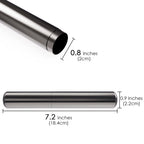 Linkidea 2 Pack Stainless Steel Cigar Tubes for Up to 46 Ring Gauge Cigars, Portable Travel Cigar Case Holder for Men (Black)