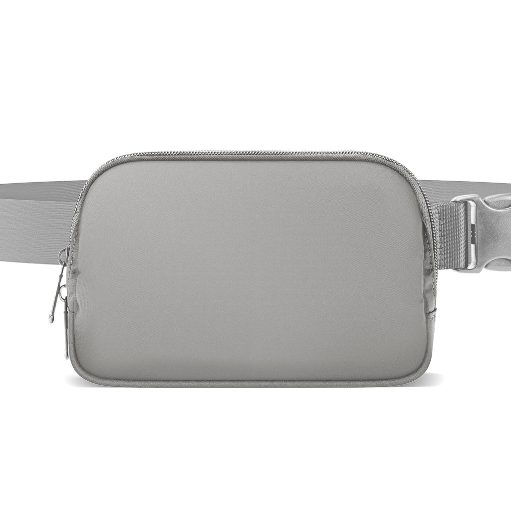 Extra Long Strap Fanny Pack, 60 Inch Max Adjustable Plus Size Crossbody Bag, Extended Length Waist Bag, Everywhere Belt Bag 1L, Grey