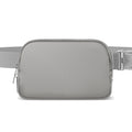 Extra Long Strap Fanny Pack, 60 Inch Max Adjustable Plus Size Crossbody Bag, Extended Length Waist Bag, Everywhere Belt Bag 1L, Grey