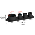 Linkidea Electric Toothbrush Holder, Silicone Tooth Brush Stand, Countertop 4 Slots Electric Toothbrush Holder Organizer Compatible with Oral-B DB4010, Pro 100 CrossAction, Spinbrush Pro (Black)