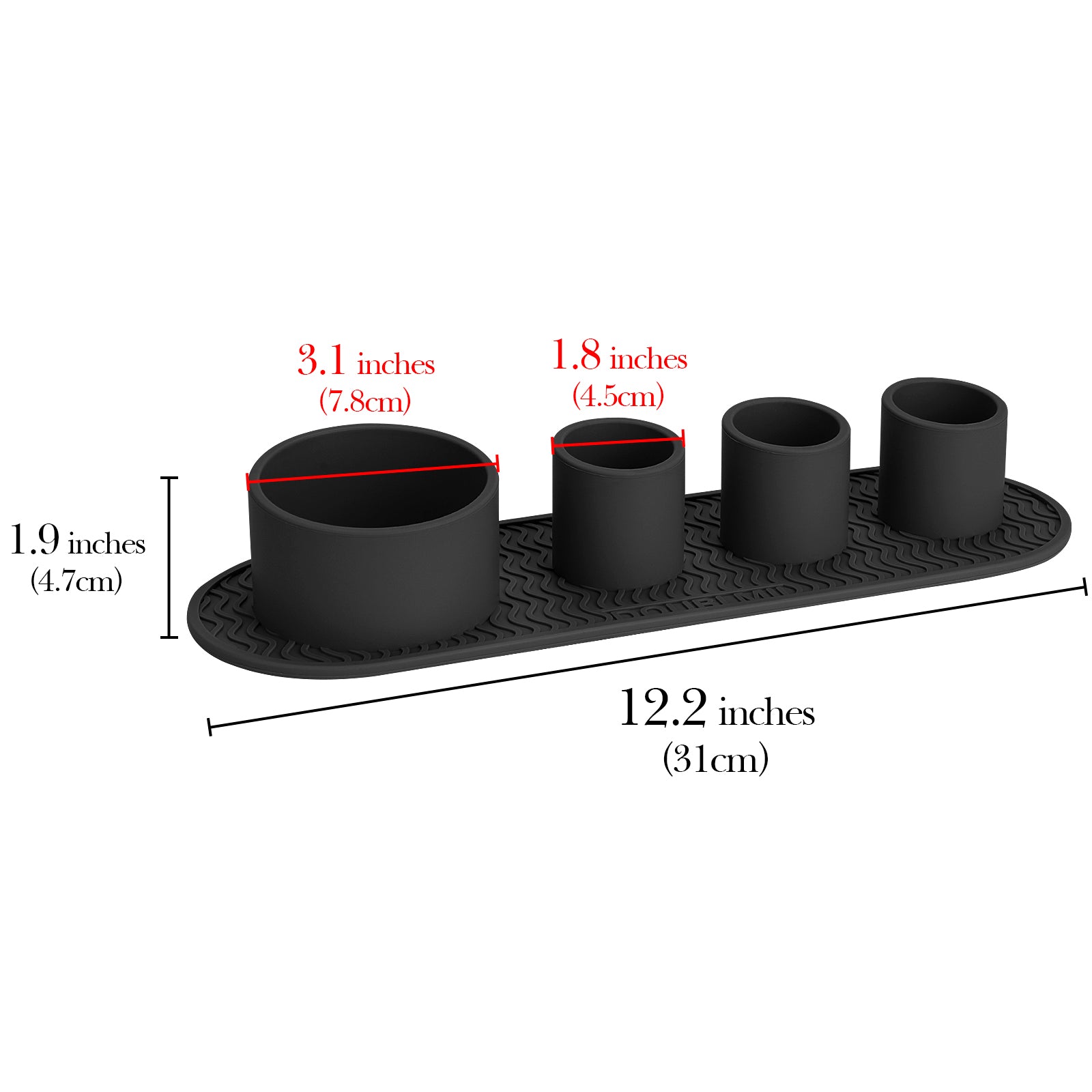 Linkidea Electric Toothbrush Holder, Silicone Tooth Brush Stand, Countertop 4 Slots Electric Toothbrush Holder Organizer Compatible with Oral-B DB4010, Pro 100 CrossAction, Spinbrush Pro (Black)
