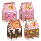 Linkidea 24 Pcs Christmas Gingerbread House Gift Boxes, Cute Holiday Candy & Treat Boxes for Family, Festive Party Gifts