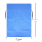 Linkidea 4 Pack Reusable Drawstring Gift Bags, Fabric Party Favor Bags for Birthday, Christmas & Holiday, Toy Storage Pouch for Building Blocks, Bricks & Goodie Bags (Blue)