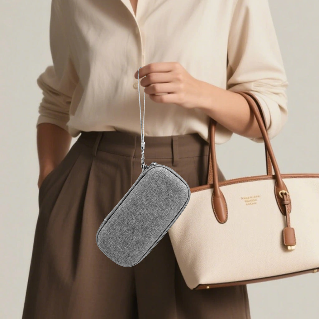 Extra Large Hard Shell Smart Glasses Case, Sunglasses Storage Organizer Compatible with XREAL One Pro/ Air 2 pro/ Air AR Glasses Travel Case, Grey