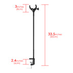 Linkidea Hands Free Blow Dryer Holder, Stainless Steel Grooming Dryer Hose Stand, Adjustable Hair Dryer Clamp Mount for Dog Pet Grooming Table Countertop (Black)