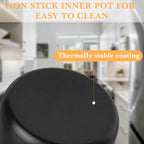 Linkidea 1.2L Rice Cooker Aluminum Inner Pot Compatible with COMFEE' CRD12L1B1BPW, Dishwasher Safe, Small 2 Cups Uncooked Replacement Pot Liner