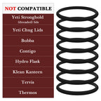 Linkidea 8 Pack Water Bottle Gasket Replacement Compatible with YETI 20oz Tumbler, 25oz Straw Mug, Silicone O Ring Leak Proof Rubber Seal with Tweezer for Magslider/Original Lid