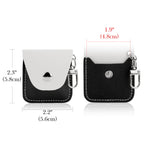 Linkidea 2 Pack Vegan Leather Portable Storage Case, Anti-Lost Gadget Organizer Pouch, Accessory Holder Compatible with Replacement Heads or Small Items (Black)