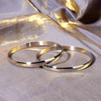 65 mm (2.56") Bangle Set of 8 for Women, 6 mm Wide Silver-Tone Stainless Steel Stackable Bracelets - Fits Palm Width up to ~90 mm