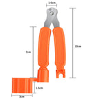 Linkidea 3-in-1 Guitar String Winder, Pin Puller, String Cutter for Guitar Restringing Repairing (Orange)