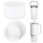 Linkidea 2 Pack Water Bottle Boot Compatible with Stanley Quencher H2.0 20oz/30oz/40oz, IceFlow Flip 20oz/30oz, Silicone Water Bottle Bottom Sleeve Cover Bumper Protector (Clear)