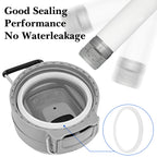 Linkidea 6 Pack Water Bottle Gasket Replacement Compatible with Stanley Quick Flip GO 24oz/36oz Waterbottle, Silicone O Ring Leak Proof Rubber Seal with Tweezer for Bottle Lid, White