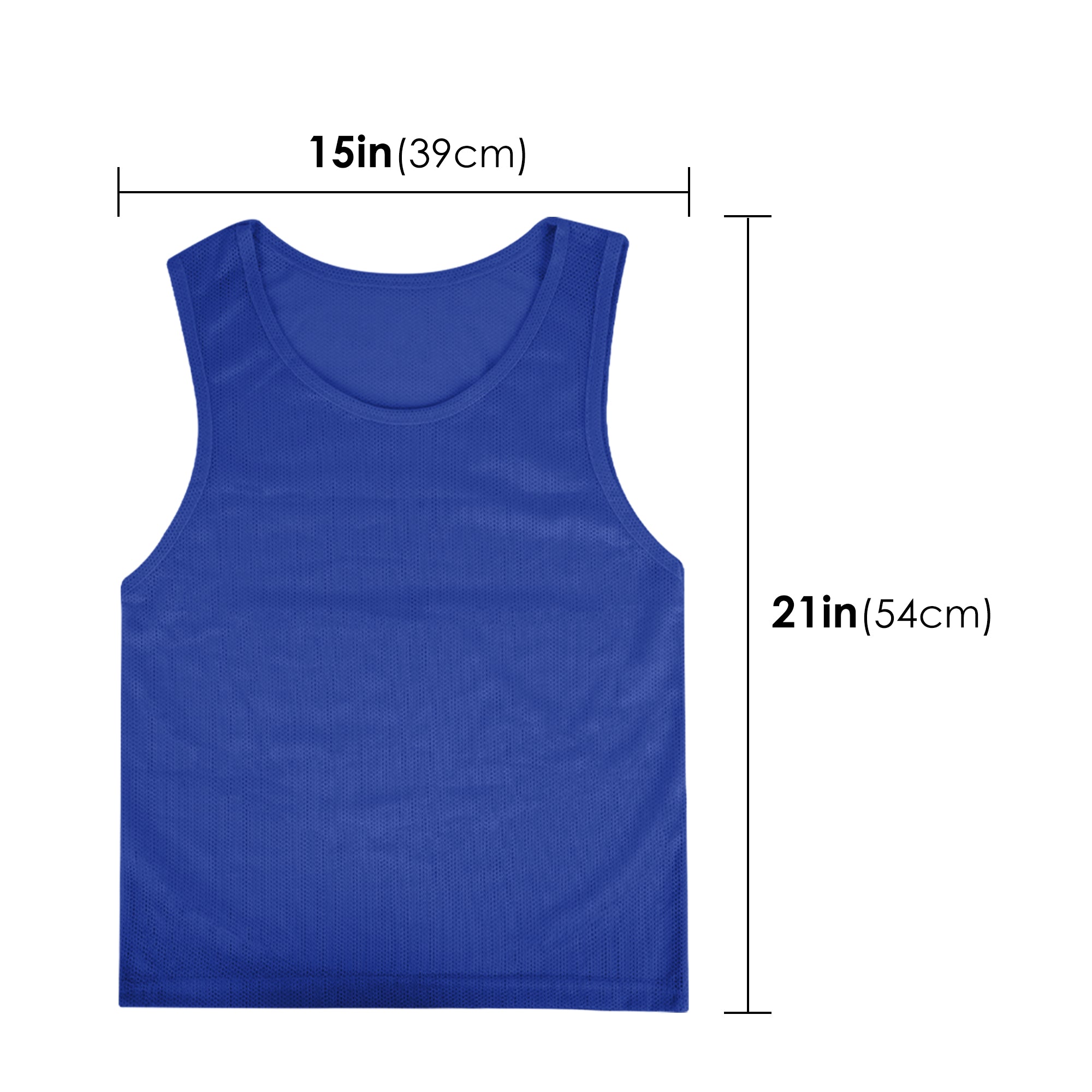 Linkidea Kids Soccer Scrimmage Team Pinnies Set, Breathable Practice Jerseys for Sports & Practice, Training Bibs Vest Fits Kid, Youth Age 5 - 8 (12-Pack, Blue & Green)