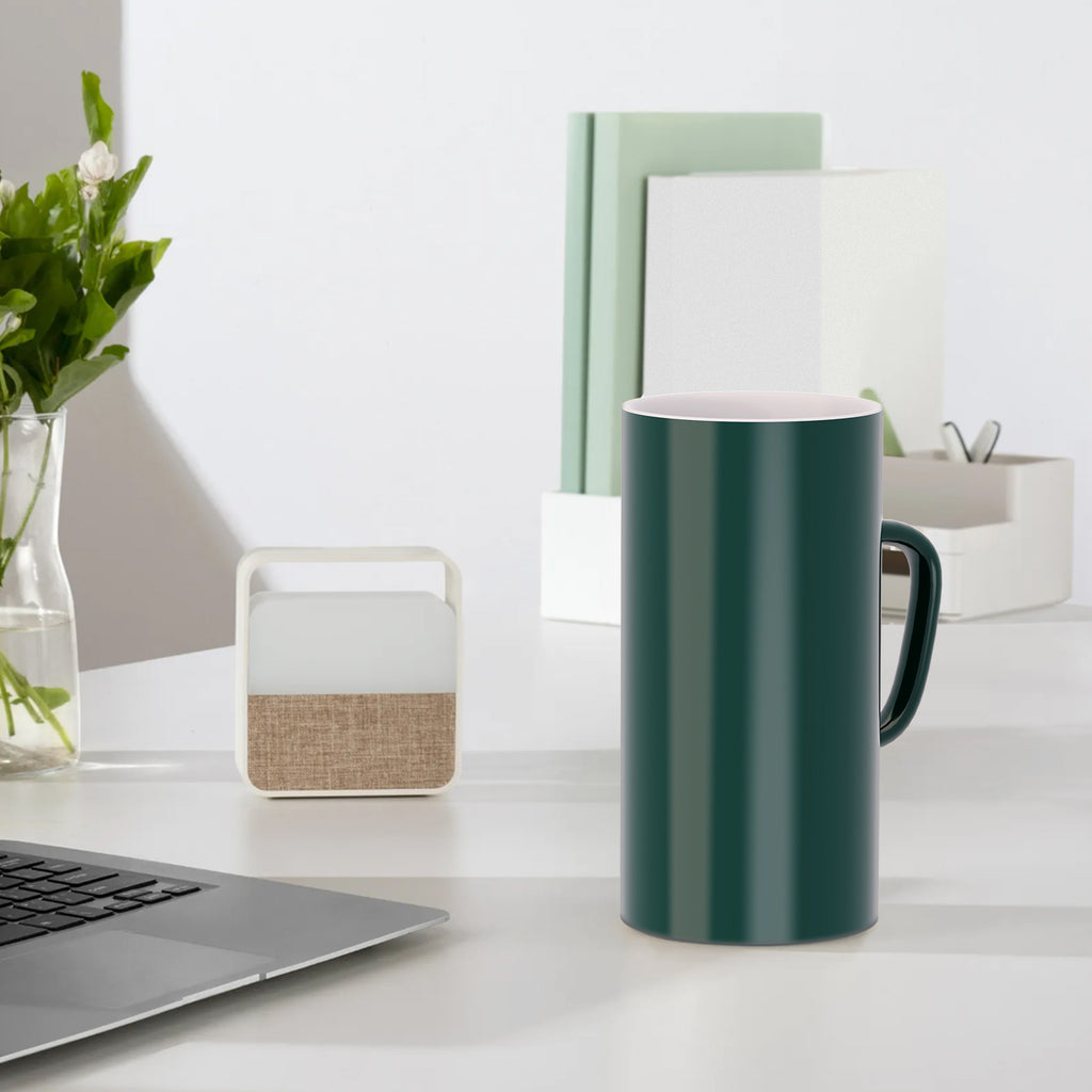 Linkidea 40oz Oversized Coffee Mugs for Office and Home, Extra Large Ceramic Cup with Handle, Heavy Tea Cup Large Capacity Drinking Teacups Gift for Friends, Green