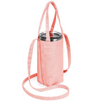 Linkidea Tumbler Carrier with Strap Compatible with YETI Rambler Tumbler 30oz, IRON °FLASK Classic Tumbler 2.0 20oz/24oz/32oz, Waterbottle Sling Bag Coffee Mug Holder, Shoulder Strap, Pink