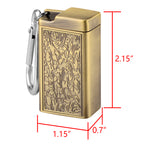 Linkidea 2 Pack Metal Ashtray with Lid, Small Outdoor Portable Cigarettes Cigars Ashtray for Travelling, Camping, Picnic, Indoor Auto, Home, Sand, Car, Patio (Gold)