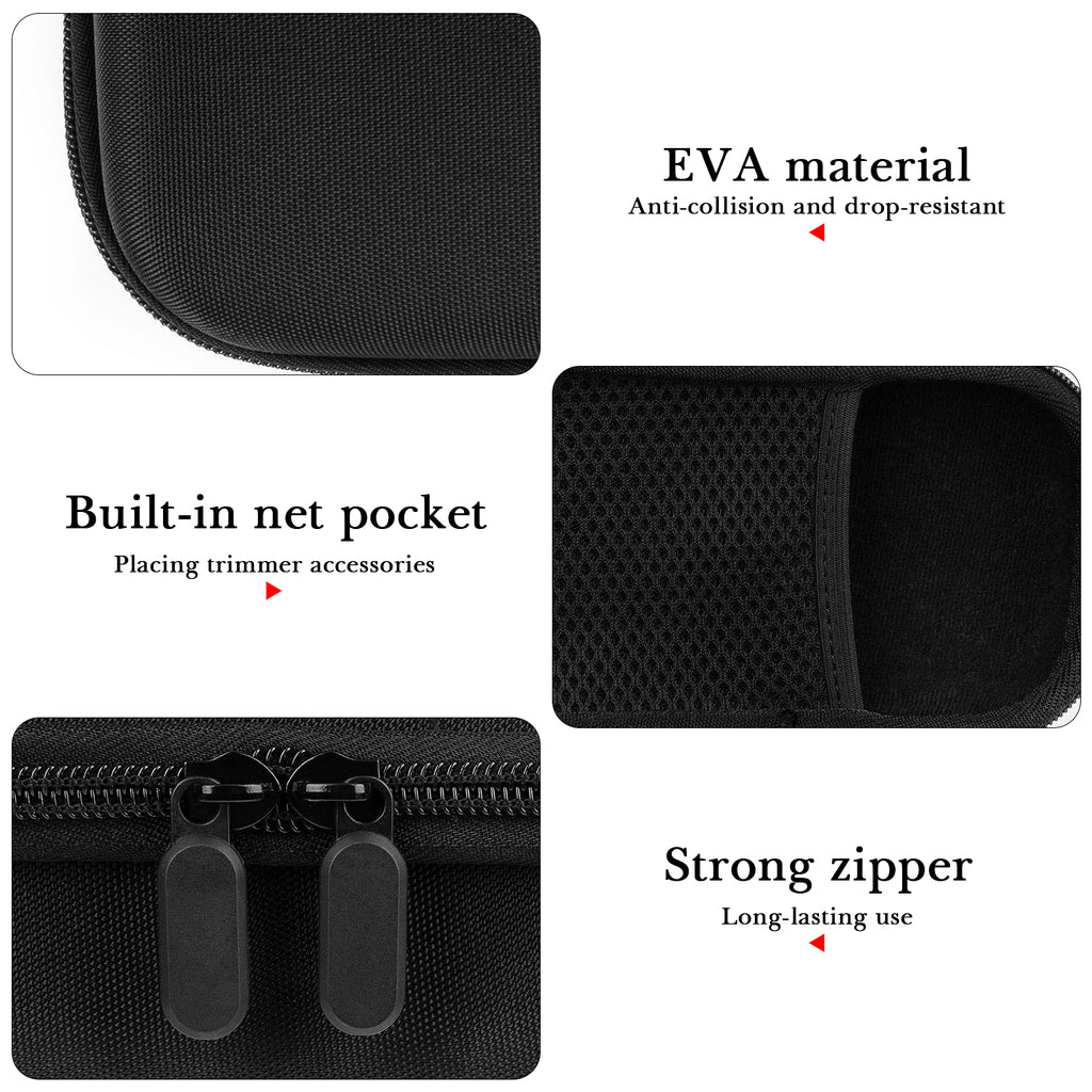 Linkidea Men's Body Hair Grooming Trimmer Travel Case, Compatible with Manscaped Lawn Mower 4.0, 3.0, HC-W032, HCW003A, Groin & Body Portable Shaver Storage Bag (Black)