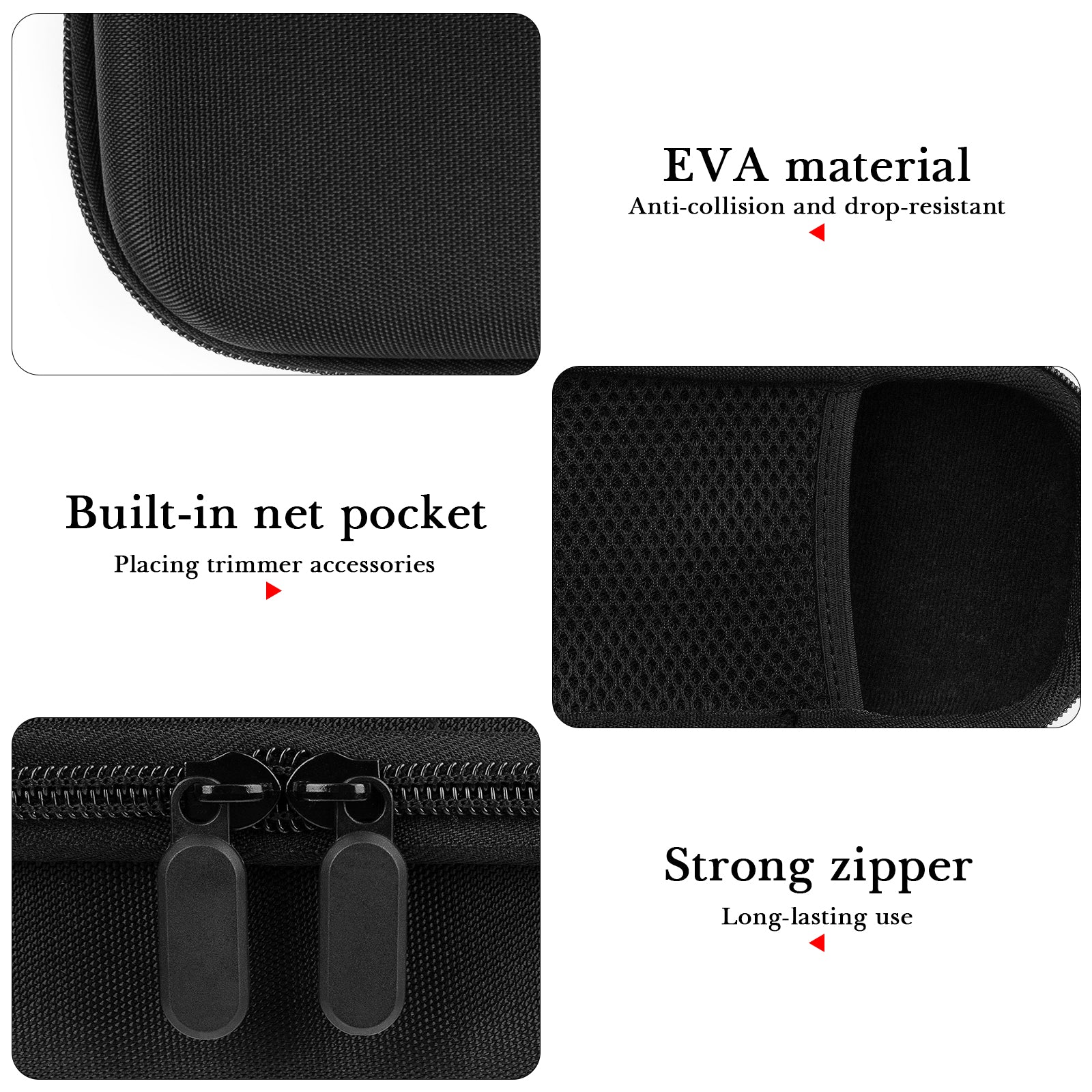 Linkidea Men's Body Hair Grooming Trimmer Travel Case, Compatible with Manscaped Lawn Mower 4.0, 3.0, HC-W032, HCW003A, Groin & Body Portable Shaver Storage Bag (Black)