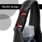 Linkidea Plastic Bottled Water Sleeve with Carry Strap Compatible with 16.9/20 Fl Oz Lifewtr, Smartwater, Portable Disposable Water Bottle Cover Holder for Outdoor, Black