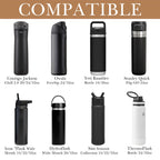 Linkidea Water Bottle Carrier with Strap Compatible with YETI Rambler Bottle 18oz/26oz, Owala FreeSip 24oz/32oz, Waterbottle Sling Bag Holder, Shoulder Strap with Phone Pocket (Beige)