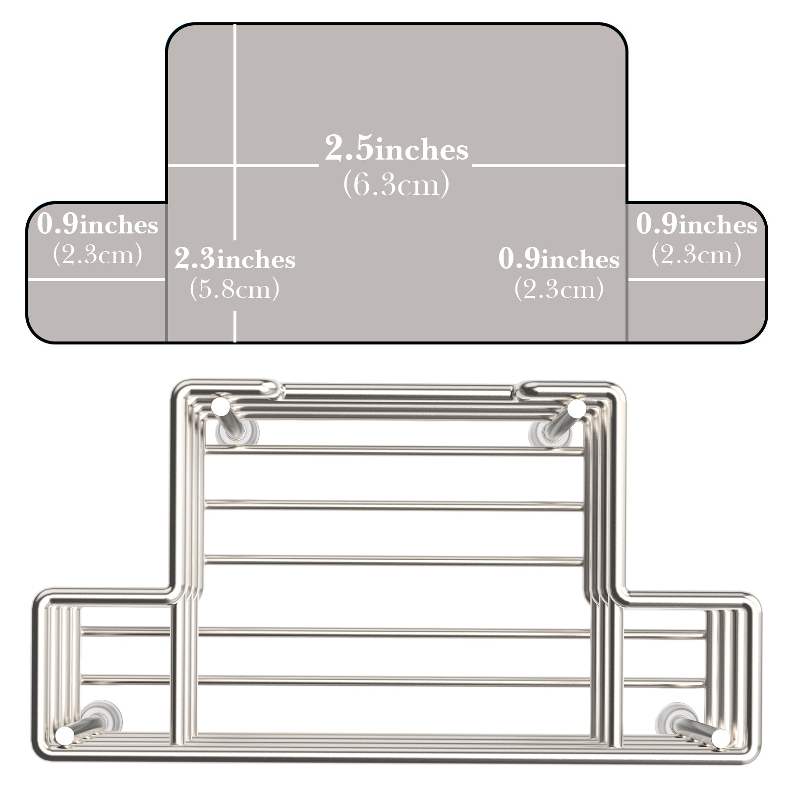 Linkidea Desktop Stainless Steel Razor Holder for Shower, Shaving Can Gel Storage Stand with Non-Slip Base, Compatible with Gillette Fusion ProGlide, NFL Series, Harry's 5 Blade (Silver)