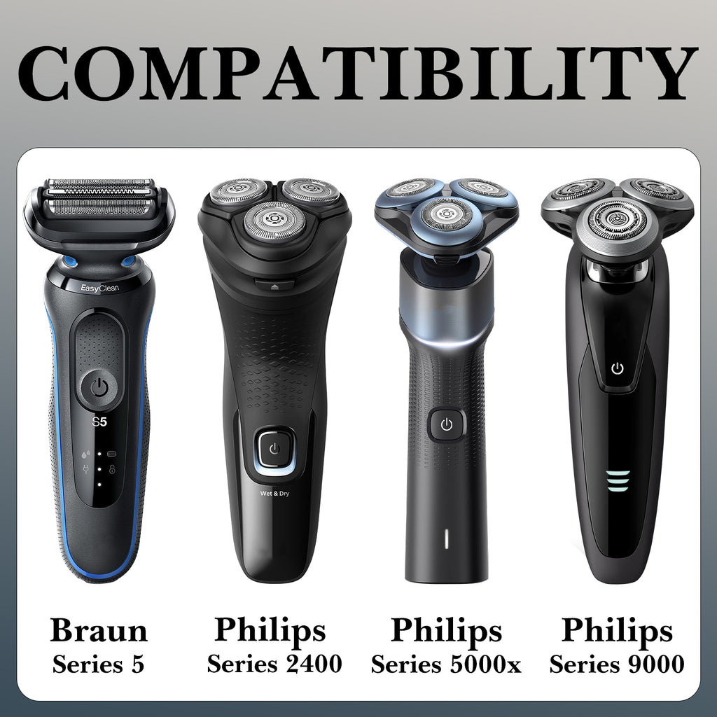 Linkidea 2 Pack Electric Shaver Holders for Shower, Stainless Steel Wall Mount Razor Hanger with Drainage, Fits Shaving Handles up to 1.8", Compatible with Philips Shaver 2400 (Black)