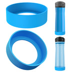 Linkidea 2 Pack Water Bottle Boot Compatible with Contigo Jackson Chill 2.0 20oz/24oz, Ashland Chill 20oz/24oz, Silicone Anti-Slip Bottle Bottom Bumper Protector (Blue)