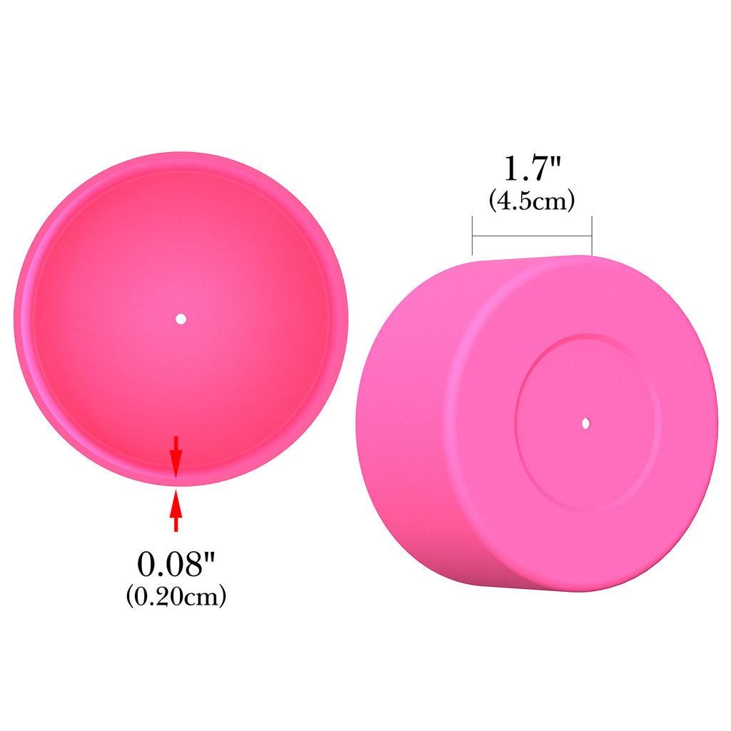 Linkidea Water Bottle Boot Compatible with YETI Rambler Travel Mug 20oz/30oz, Tumbler 20oz/30oz, Silicone Anti-Slip Water Bottle Bottom Sleeve Cover Protector (Pink / 2 Pack)