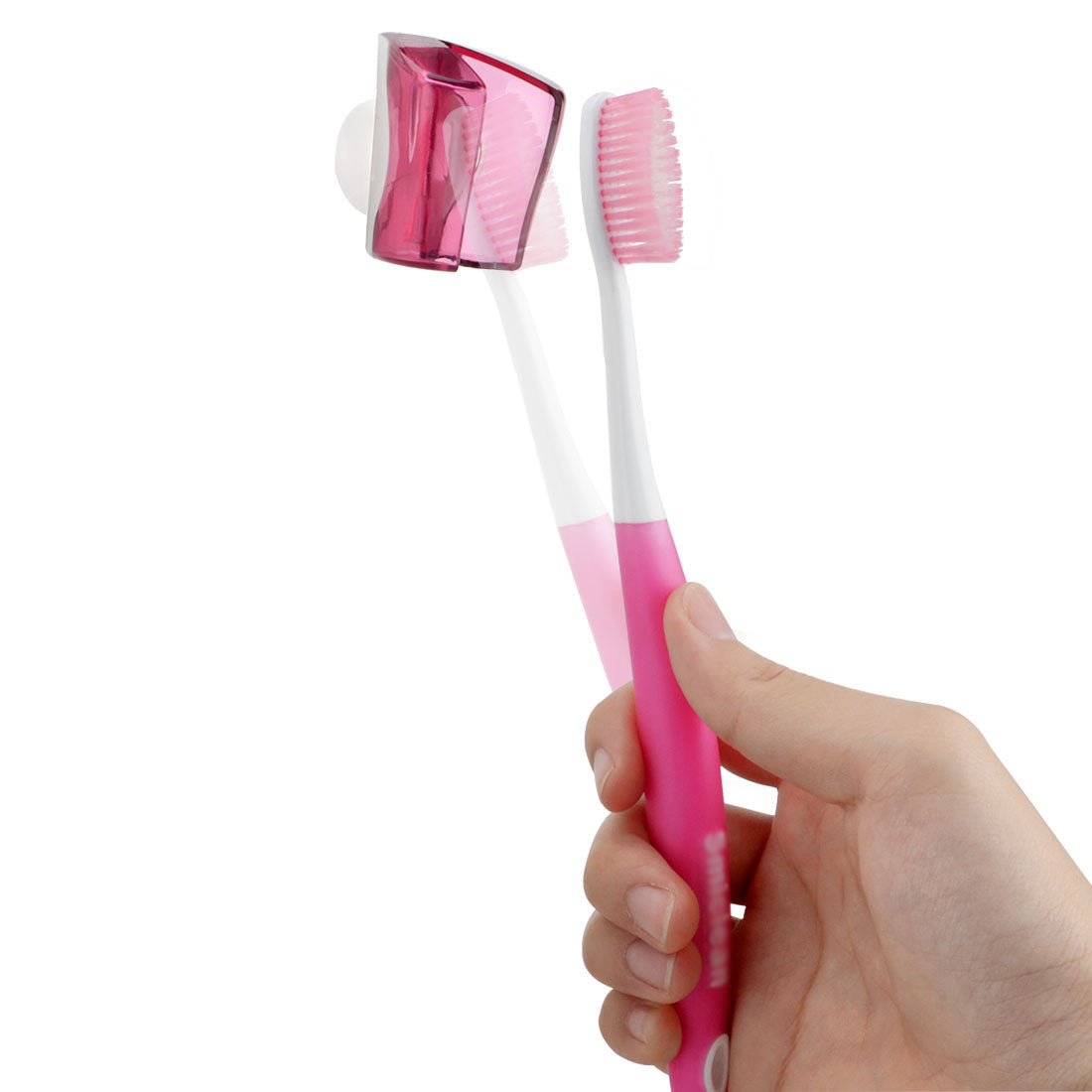Linkidea Travel Toothbrush Head Covers with Suction Cup Portable Wall Mount Toothbrush Holder, Toothbrush Cap Case Box Convenient for Travel, Outdoor (3PCS)