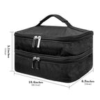 Linkidea Hand Blender Storage Bag, 2 Layer Immersion Blender Handheld Organizer, Portable Protective Cover with Hand Strap, Compatible with Basics 500, MQ505, KHBV53 Model Hand Blender