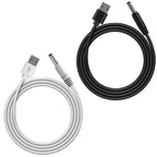 Linkidea 2 Pack Replacement Charger Cable Compatible with Fairywill FW-917/508/507 D1 D3 D7 D8 E6 E10 E11, Sonic Electric Toothbrush Charging Cord (Black, White / 4 ft)