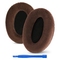 Linkidea Replacement Ear Pads for Sennheiser HD515, HD555, HD595, HD518, HD598, HD598SE, HD598CS, HD560s Headphones, Ear Cushions (Velour / Brown)